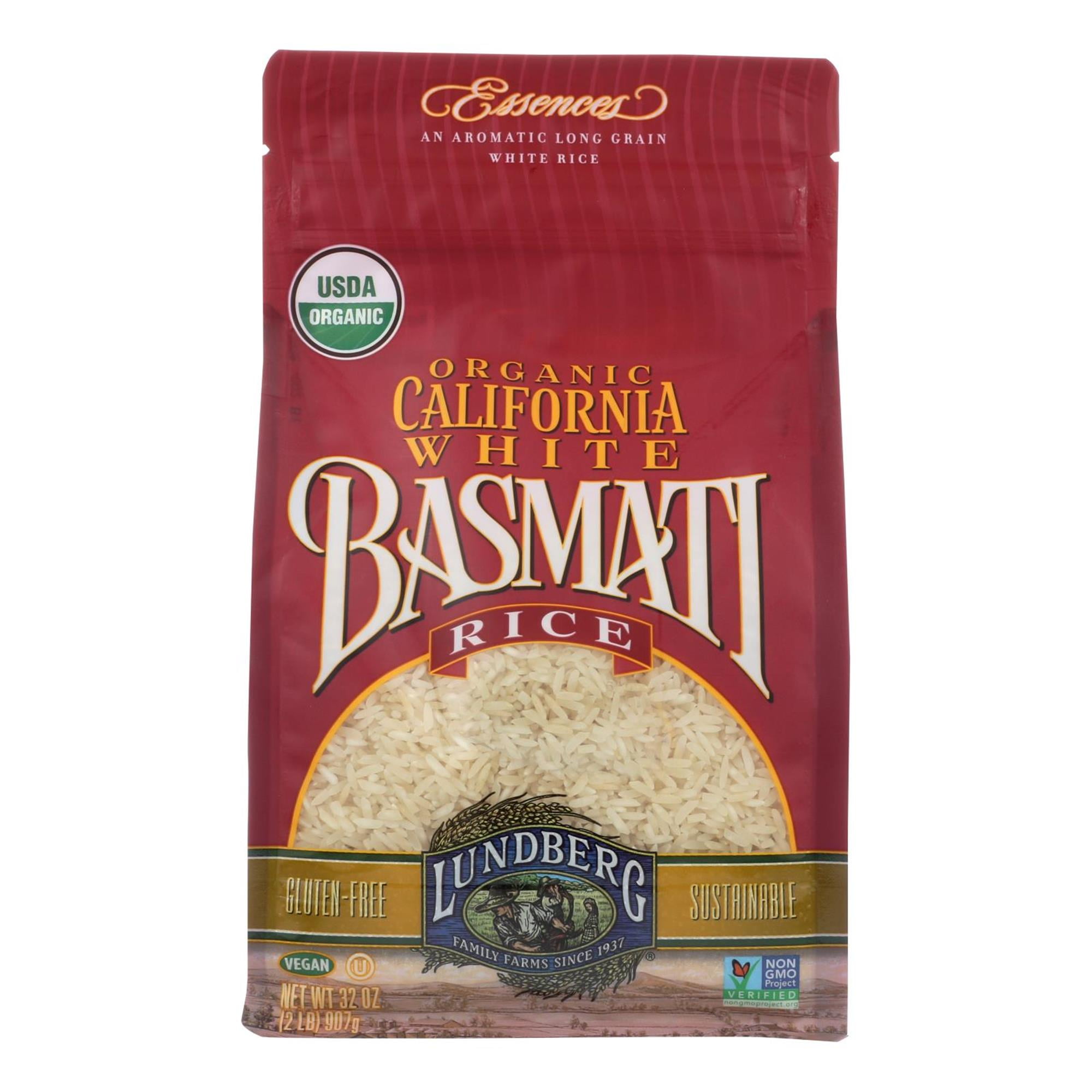 Lundberg Family Farms 2LB OG CALIFORNIA WHITE BASMATI RICE