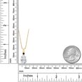 thumbnail image 2 of Gem Stone King 18K Yellow Gold Plated Silver Black Diamond Pendant with Chain Set with Moissanite (3.14 Cttw), 2 of 4