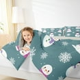 thumbnail image 4 of Homewish Xmas Snowman 2pcs Bedding Comforter Set For Teens Boys Girls,White Snowflake Twin Comforter Sets,Merry Christmas Breathable Bedding Set,Ultra Soft Home Decor,Reversible, 4 of 8