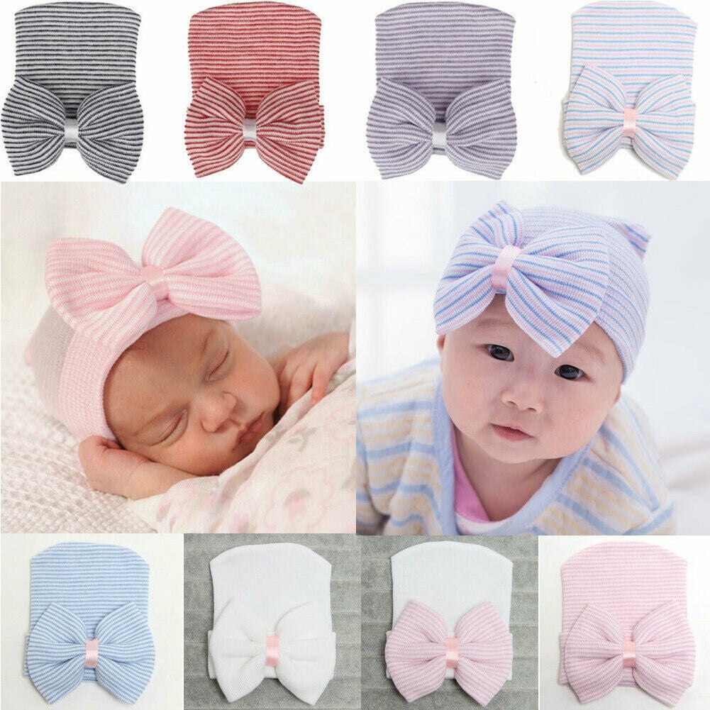 newborn cap with bow