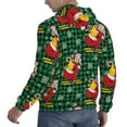 thumbnail image 6 of Wukai Vintage Santa Skiing Green Plaid Print Men Hoodies Fleece Sweatshirts Long Sleeve Sweaters Pullover Fall Outfits Winter Clothes-X-Large, 6 of 7