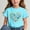 Sky Blue, variant on Spazoro Big Boys Girls Shirts Tee, Cute Print Crew Neck Short Sleeve Graphic T-Shirts Casual Summer Tops for Unisex Black Size 12 T