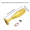 thumbnail image 2 of Kokiya Metal RC Exhaust Pipe Professional Spare Part for 1/5 RC Car Vehicles Trucks Gold, 2 of 9