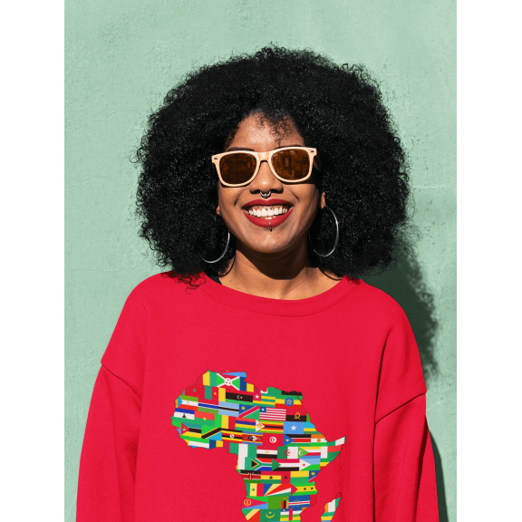 African Flags Unisex Crewneck Sweatshirt