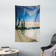 thumbnail image 1 of Lake House Decor Wall Hanging Tapestry, Photo of Paradise Beach with Trees at the River After Sunrise Romatic Peace Scenery, Bedroom Living Room Dorm Accessories, 40 X 60 Inches, by Ambesonne, 1 of 1