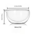 thumbnail image 6 of Heat-Resistant Transparent Double-Wall Insulated Glass Bowl Home Kitchen Tableware Fruit Salad Bowl Baking Bowl Microwave-Safe Tea Bowl Milk & Fruit Salad Serving Bowl, 6 of 6