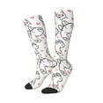 thumbnail image 2 of Haiem Alpacas and Hearts Socks, Funny Novelty Crazy Design Cotton Socks Sports Socks Knee High Socks For Men, Women,1Pairs - Gift For Working Friends, 2 of 8