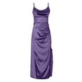 thumbnail image 1 of Puntoco Vestidos Mujer Verano Sexy Moda Mujer Sin Mangas Sólido Cuello En V Cremallera Camiseta Sin Mangas Vestido Largo, 1 of 6