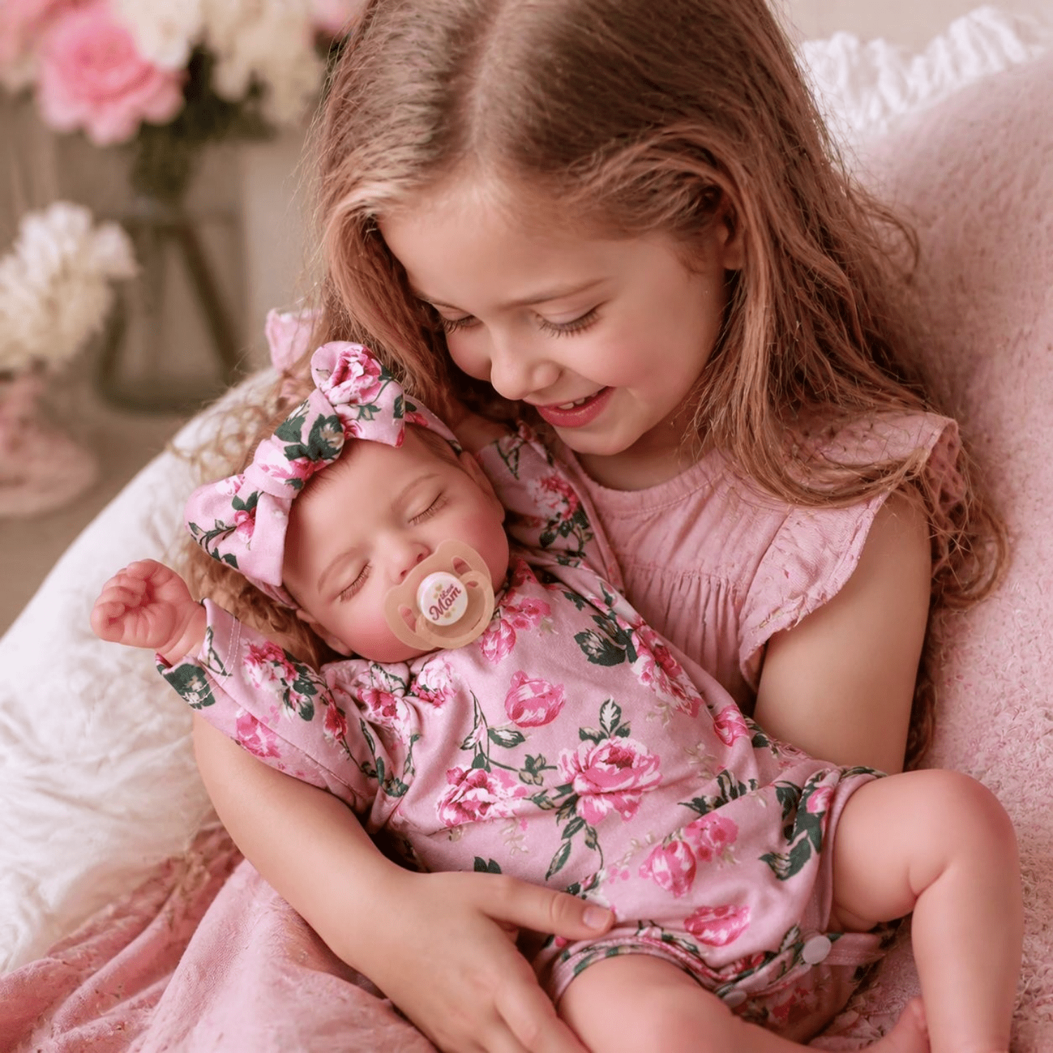 20 Inch Realistic Reborn Baby Dolls Full Body Silicone Handmade Lifelike Sleeping Newborn Baby Girl Dolls Toddler Washable Vinyl Baby Doll with Clothes Accessories for Kids Age 3+