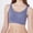Blue, variant on Women's Solid Color Round Neck Large Size Bras Without Steel Ring Black 3XL