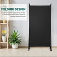 thumbnail image 3 of PayLessHere 3 Panel Folding Privacy Screen, 6 Ft Portable Room Divider for Separating Spaces,102" W x 70" H Freestanding Partition Room Panel,Black, 3 of 7