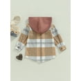 thumbnail image 4 of Aunavey Toddler Baby Boy Girls Hoodie Plaid Flannel Hooded Long Sleeve T-Shirt Tops Kid Clothes 1-6T, 4 of 8