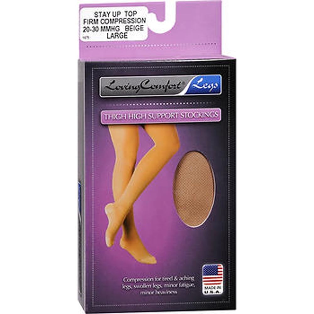 Loving Comfort Legs Thigh High Support Firm Compression Stockings, 20