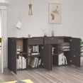 thumbnail image 3 of vidaXL Sideboard Gray 63"x14.2"x29.5" Chipboard, 3 of 10