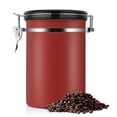 thumbnail image 1 of Coffee Canister Airtight Storage Container, Coffee Container Large Airtight Stainless Steel Black Kitchen Sotrage Canister for Coffee Beans Tea Sugar(Red), 1 of 8