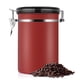 thumbnail image 1 of Contenedor de café grande hermético de acero inoxidable, color negro, para almacenamiento en la cocina (rojo, 1,8 l), 1 of 8
