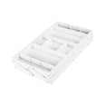 thumbnail image 4 of Shangren Folded Drawer Organizer Drawer Organizer Tray for Kitchen Utensils Home Desk White 2 Tier, 4 of 7