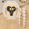 thumbnail image 2 of NIEWTR Toddler Baby Boys Little Girls Fall Outfits Contrast Color Long Sleeve Sweatshirts and Sweatpants for 0 6 12 18 24 M 1t 2t 3t 4t 5t 6t Pajamas & Dailywear Set，3-4 Years, 2 of 4