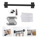 thumbnail image 5 of Colgador de pared negro para utensilios con ganchos en forma de S desmontables 7 ganchos 50cm, 5 of 9