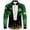 Green, variant on Mens St Patrick T Shirt Button Down Print Festive Party Celebration Casual Long Sleeve Spring Fall Shirts