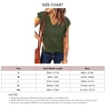 thumbnail image 4 of Blusa de verano para mujer, cuello en V, manga casquillo, informal, fluido, Color puro, camisetas elegantes para mujer OD verde S, 4 of 4