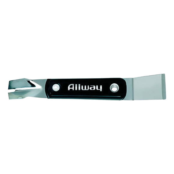 Espátula Allway de acero al carbono 2 en 1, 1 cm, con mango de nailon