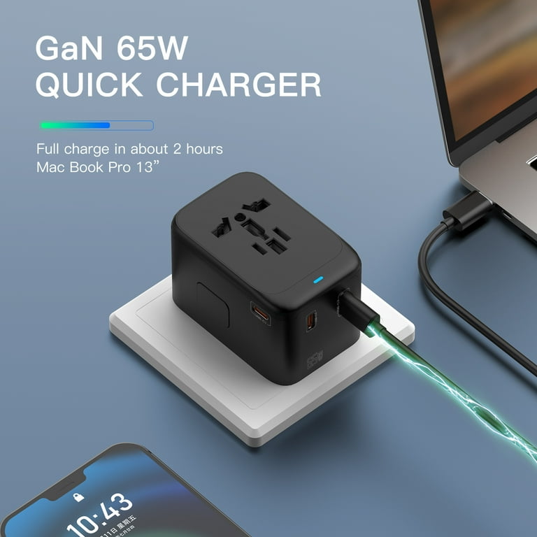 Adaptateur De Voyage Universel 65w
