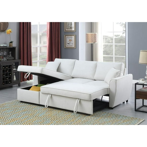 Ross Sleeper Sofa Bed, Light Beige