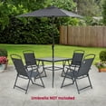 thumbnail image 6 of Crestlive Products 5 Pcs Metal & Glass Patio Dining Set with Umbrella Hole in Gray, 6 of 6