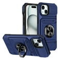 thumbnail image 2 of Fashion Case with Holder Stander Kickstand Drop Resistant Shockproof Case For iPhone 15 Plus, 2 of 7