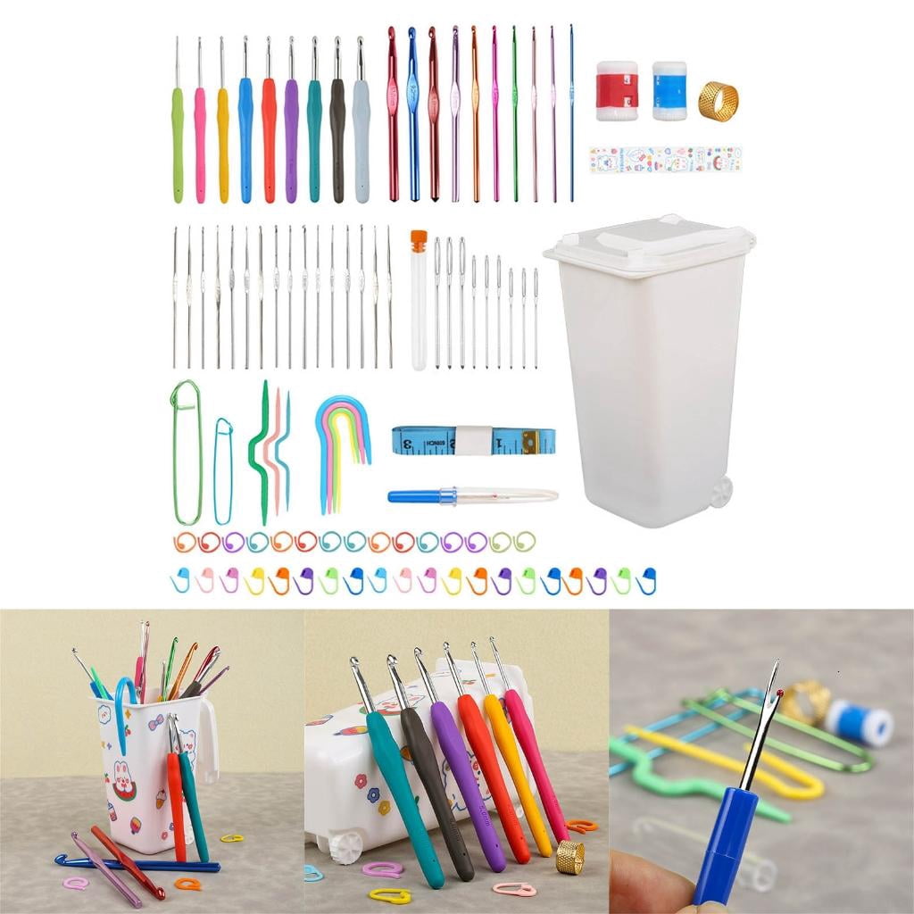 Crochet Hooks Set, Ergonomic Knitting Needle and Accessories Kits with Storage Case and Crochet Needle Accessories