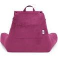 thumbnail image 5 of Medium Husband Pillow Aspen Edition - Pillow With Arms for Reading & Bed Rest - Removable Neck Roll - Premium Shredded Memory Foam - Cover Reverses to Microsuede or Microfiber, Sliding Raspberry, 5 of 8