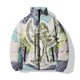 thumbnail image 5 of Parkas geniales y novedosas para hombre, abrigo de invierno de bruja, chaquetas duraderas para el frío, calidez de diosa, impresión digital 3D, estilo japonés, belleza, 5 of 5