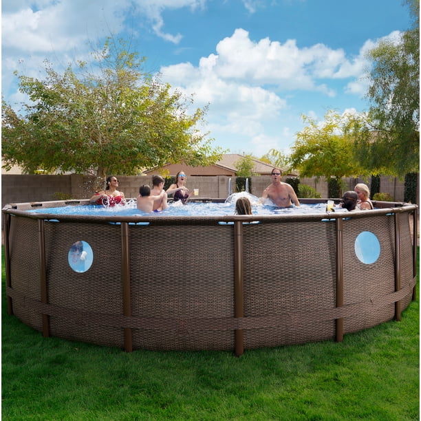 Coleman Round Power Steel Frame II Swim Vista 18' x 48