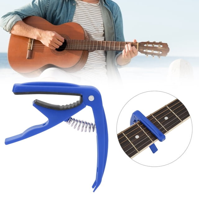 Herwey Guitar Capo, Silicone Protective Pad Spring Capos Quick-Change For Stringed Instrument