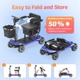 thumbnail image 5 of EAGLOG Light Weight 4 Wheels Mobility Scooter for Seniors, Electric Folding Wheelchair Device for Travel, Blue, 5 of 13