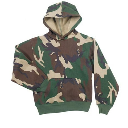 Kids Hooded Camo Sweatshirt - Size Medium