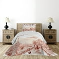 thumbnail image 3 of Ambesonne Pink Quilted Coverlet 2 Pcs, Vintage Watercolor Paris, Twin Size, Pink, 3 of 4