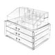 thumbnail image 2 of Organizador de almacenamiento de cosméticos transparente, 3 cajones, organizador de maquillaje acrílico apilable de gran capacidad para Baño, 2 of 8