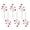 Style 2, variant on Yihuala 6pcs Love Themed Heart Stems Artificial Plant For Wedding Decoration Valentine's Day Heart Pick