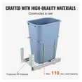 thumbnail image 3 of Pull-Out Trash Can, 35L Single Bin, Under Mount Kitchen Waste Container with Slide, Handle and Door Mounting Kit, 110 lbs Load Capacity Heavy Duty Garbage Recycling Bin for Kitchen Cabinet, Sink, 3 of 9