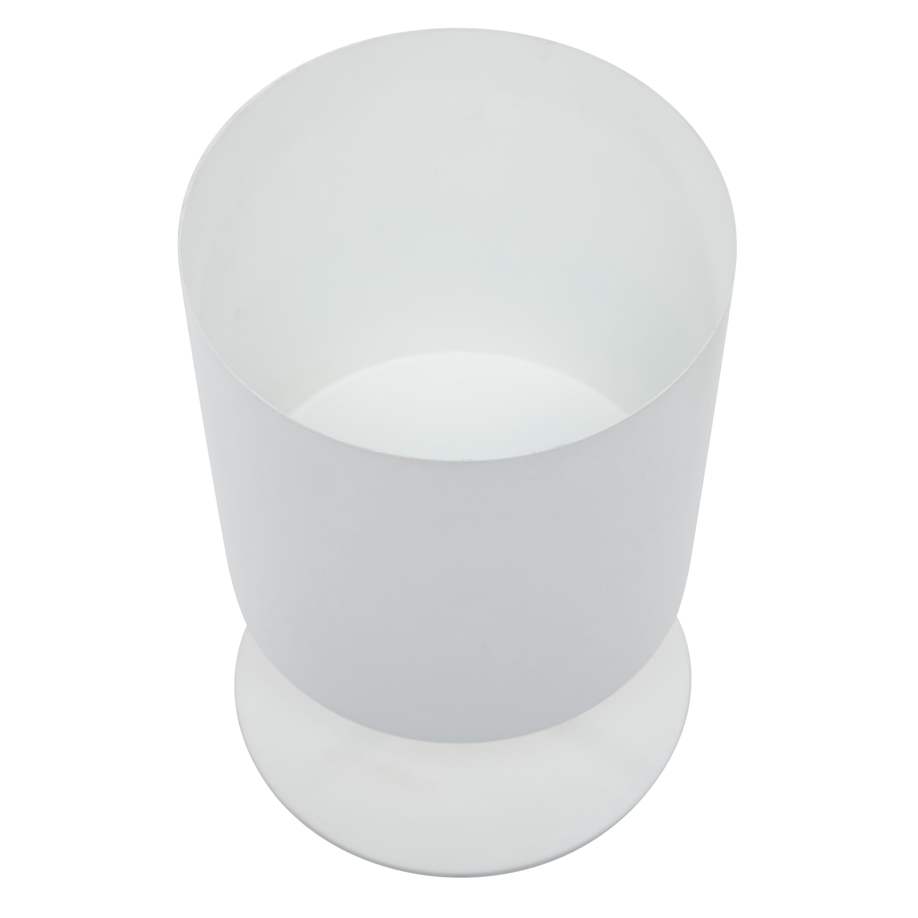 DecMode 14", 12", 10"H White Metal Planter (3 Count)