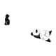 thumbnail image 5 of Escultura de resina de gato y panda, adorno decorativo coleccionable, forma de animal lindo y moderno para entrada, estantería, sala de estar, dormito, 5 of 8