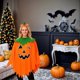 thumbnail image 2 of Costume Pumpkin Noctilucent Cloak With Headband Performance Festival Costume, 2 of 4
