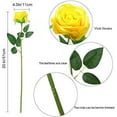 thumbnail image 2 of 12 PCS Artificial Flowers Black Roses, Fake Silk Flower Long Stem Artificial Black Rose for Halloween Home Wedding Party Decorations(Black), 2 of 5