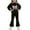 Black, variant on Cethrio Girls Outfit Sets, Graphic Long Sleeve 2 Piece Hoodies and Pants Sets Black Size 7-8