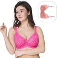 thumbnail image 4 of Sujetador bordado calado sexy Copa fina de algodón Ropa interior ajustable sin anillo de acero, 4 of 5