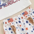 thumbnail image 7 of Okbabeha Kids Boys 4th of july Shorts Set,Short Sleeve Stars Stripes Print Shirt+Elastic Waist Shorts fourth of July Outfit, 7 of 7