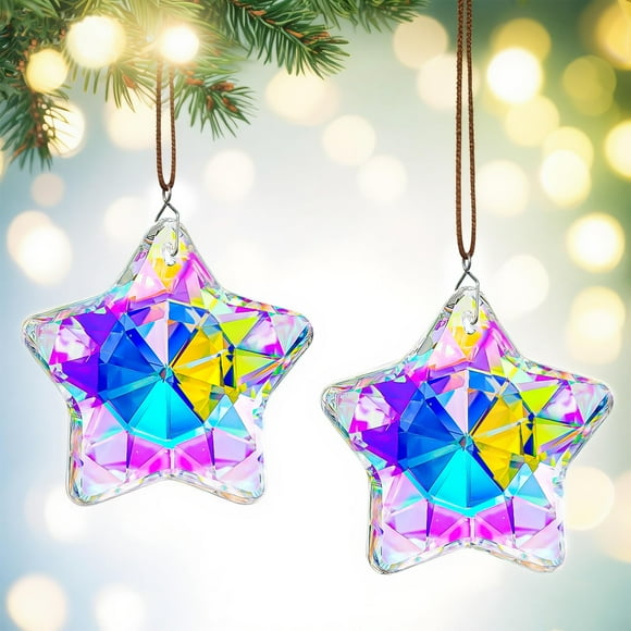 H&D Crystal Star Prism - Máquina para hacer arcoíris (3,5 cm, 2 unidades)