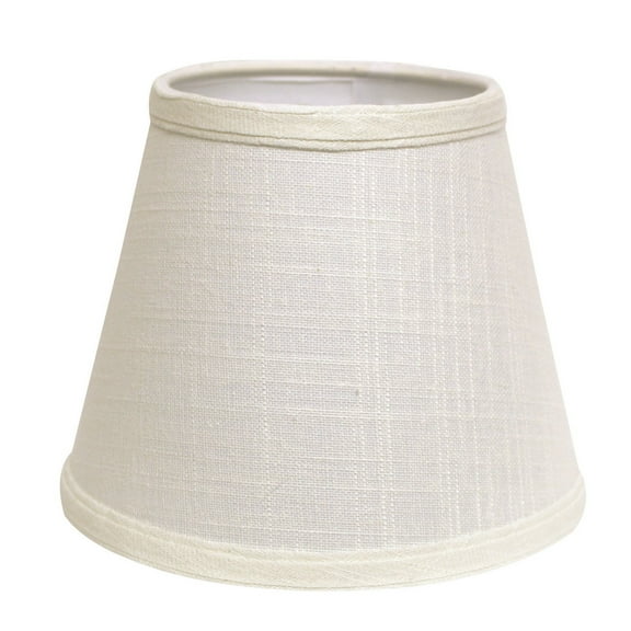 Noaman Slant Empire Hardback Lampshade with Washer Fitter, White, 12" Bottom Diameter, 8" Slant Height, Linen Fabric for Elegant Lighting